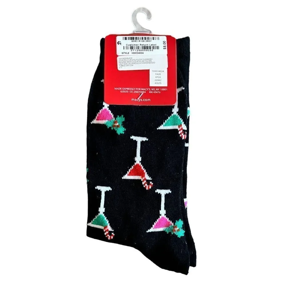 🍑 NEW Martini Socks, 5 for $12